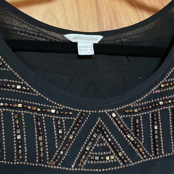 Copper beaded monsoon dress. Very flowy - Picture 2 of 5